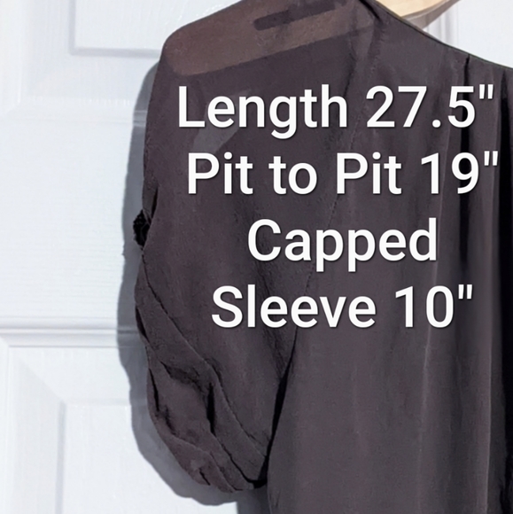 ARITZIA Wilfred Grey Silk Blouse, Loose fit, XS. - Picture 4 of 11